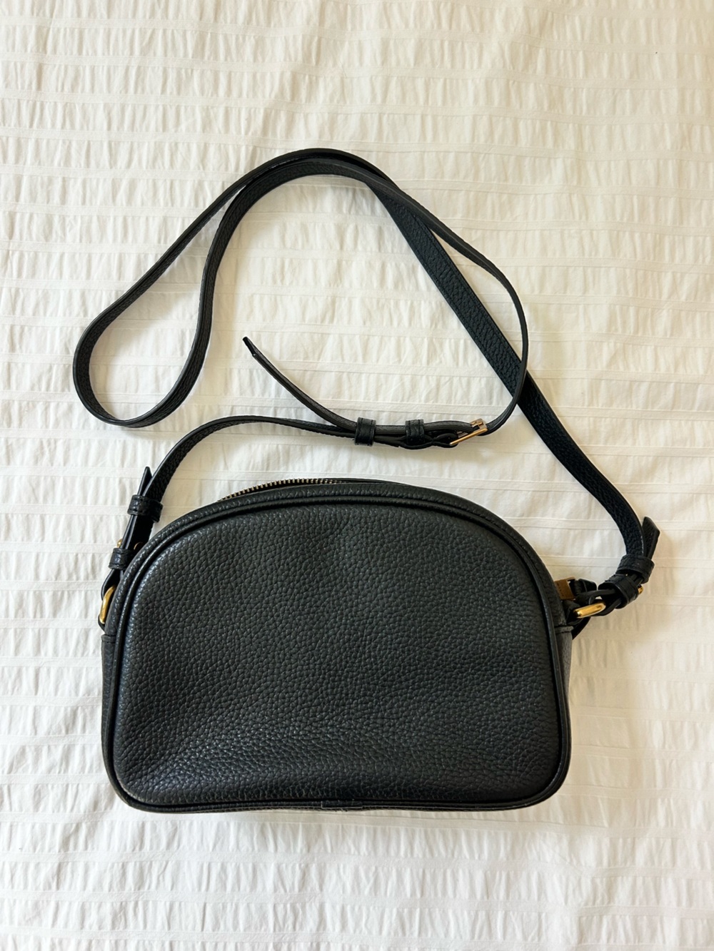 J Crew Black Leather Crossbody Bag